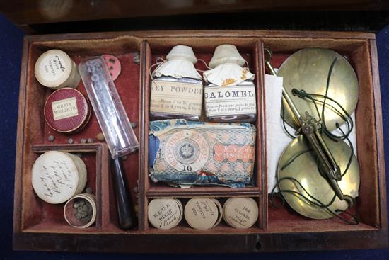 A Victorian mahogany apothecary box